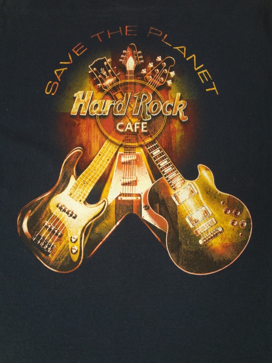 VINTAGE HARD ROCK CAFE SAN ANTONIO TX SAVE THE PLANET BLACK MEDIUM