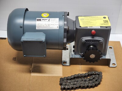 Boston Gear F718-10KZT-B5-J3 Reducer and 1/2 HP WEG Boston Gear FUTF-W 103 Motor