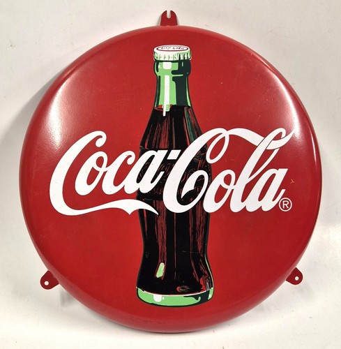 Coca cola Insegna originale bottone grande diametro 42 cm