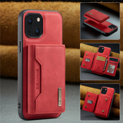 For iPhone Air 17 Pro Max 16 15 14 13 12 11 Leather Case Removable Wallet Cover
