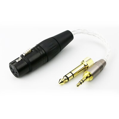 3.5mm 1/8'' Trs Male & 6.3mm 1/4'' Adapter To 4pin Xlr Balanced Female Headphone A