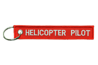  Helicopter Pilot Embroidered Keychain