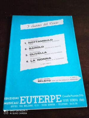 spartiti musicali vintage-I CLASSICI LISCIO NOTTAMBULO BAROLO OLI-ED.MUS.EUTERPE