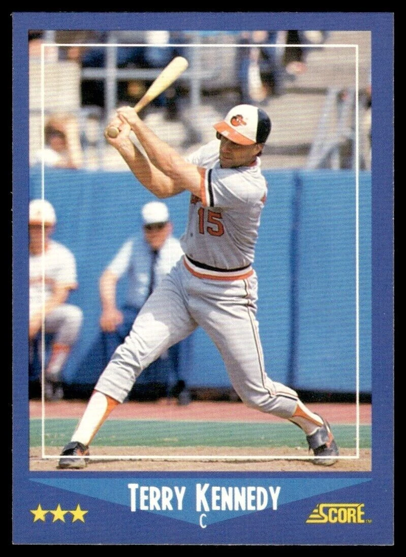 1988 Score  #123  Terry Kennedy    Catcher   Baltimore Orioles FREE shipping