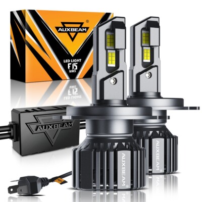 2x AUXBEAM H4 9003 LED Headlight Bulbs CANBUS High Low Beam 20000LM Super Bright