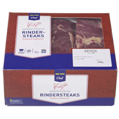Premium Argentinische Rinder-Entrecote, 8Stück Portion,gekühlt -ca2 kg ...