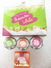 Set Cream Praewa White Lightening Face Cream Reduce Dark Spots Freckles