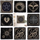 Lot of 50 Pcs Golden Napkins Tarot Altar Cloth Square Witchcraft Cotton Altar