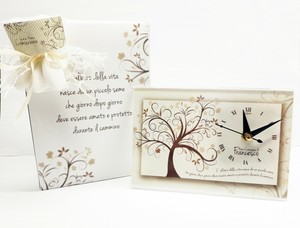 Bomboniera Battesimo Matrimonio Albero Della Vita Orologio Personalizzato Ebay