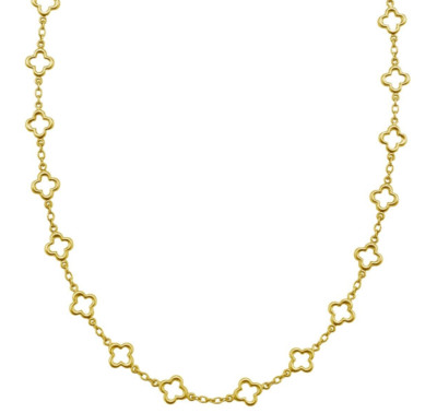 14 Karat Gelbgold 18 Zoll Kleeblatt Gliederkette Halskette 5 gr 7 mm
