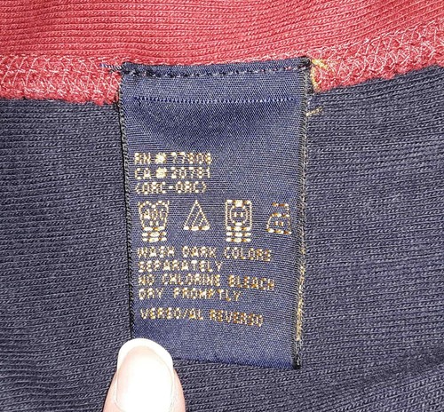 Tommy Hilfiger Sweater Navy Blue Red Crest Logo L/S XXL Pullover c1819 - Picture 8 of 10