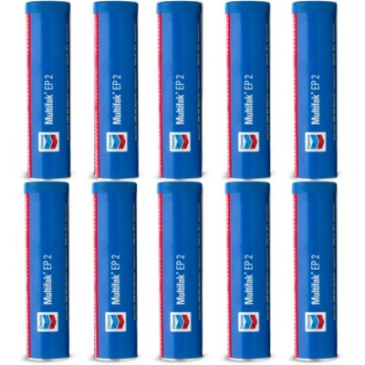 10 Pack of Chevron Multifak EP #2 Grease NLGI GC-LB (10) 14oz tubes