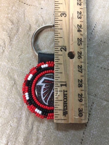 Native American Beaded Atlanta Falcons Navajo Key Chain Key Ring Awesome #1 - Picture 3 of 3