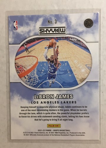 2021-22 NBA Hoops LeBron James #3 Skyview Insert - Picture 2 of 2