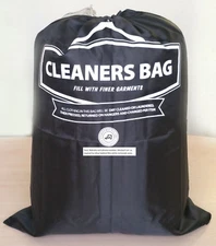 Lot of 20 Durable Black Nylon Laundry Bag With Drawstring Closure - 21 x 27
