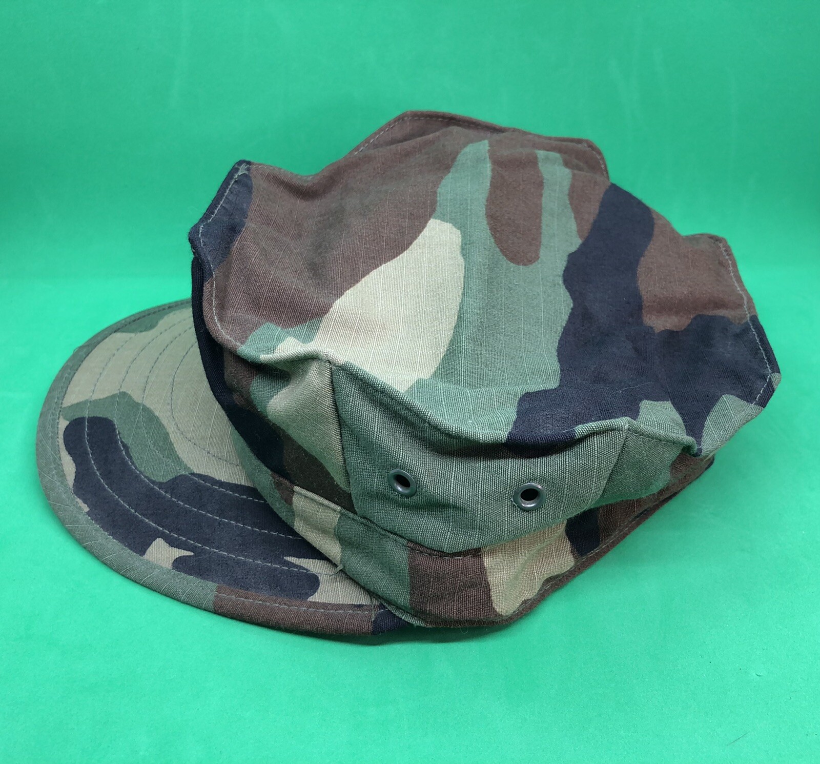Marine Navy USMC USN 8 Point Woodland Camo Type 2 Utility Cover Hat Cap