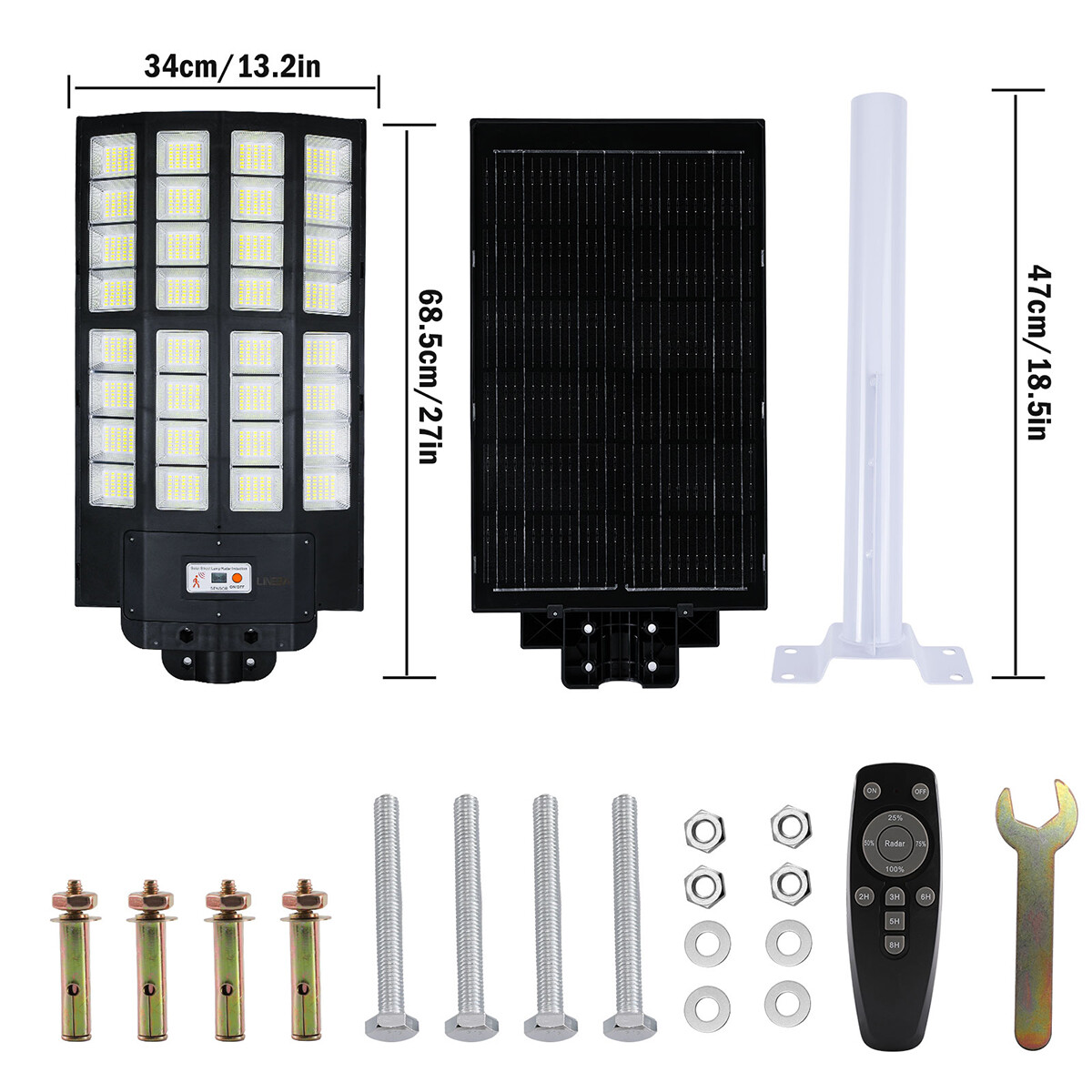 99000000LM 11000W 8000W Commercial LED Solar Street Light Flood Light Road Lamp