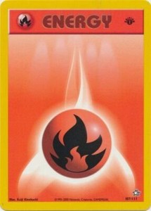 Pokemon Card - Neo Genesis 107/111 - FIRE ENERGY (common) **1st Edition** - NM