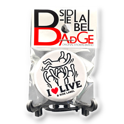 I Love Live Life Crowd Surf Badge White Japan B-Side Label