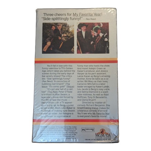 My Favorite Year Large Case Peter O'Toole Jessica Harper - Sealed - Picture 2 of 4