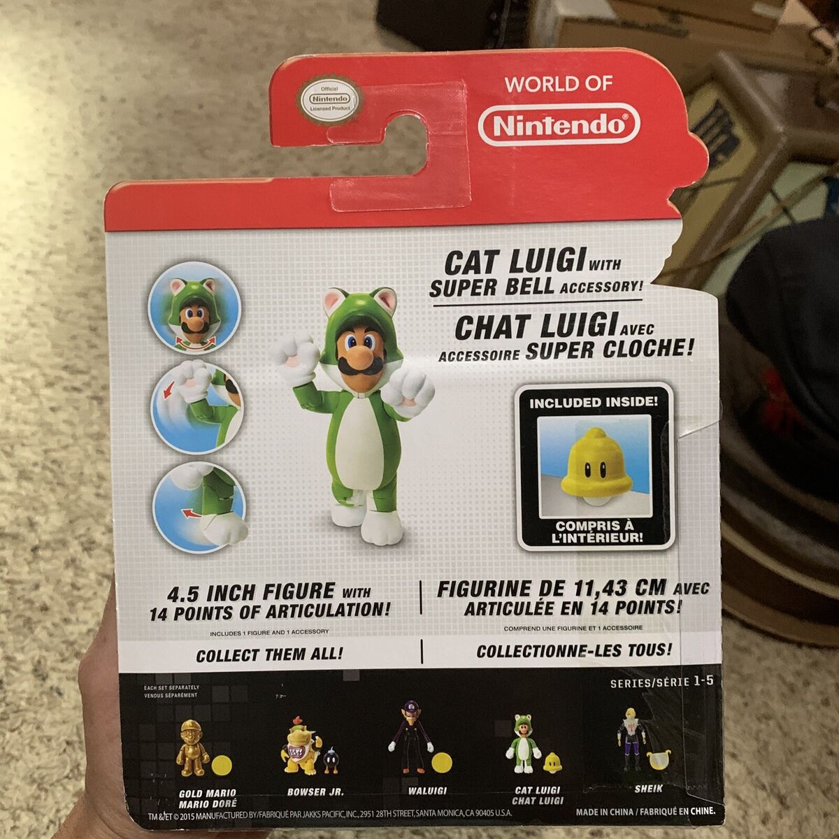 World of Nintendo Super Mario 4 Cat Luigi Figure