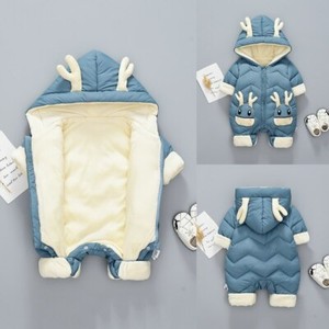 Baby Romper Habit De Neige D Hiver Pour Bebe Combinaison Epaisse En Velours Plus Ebay