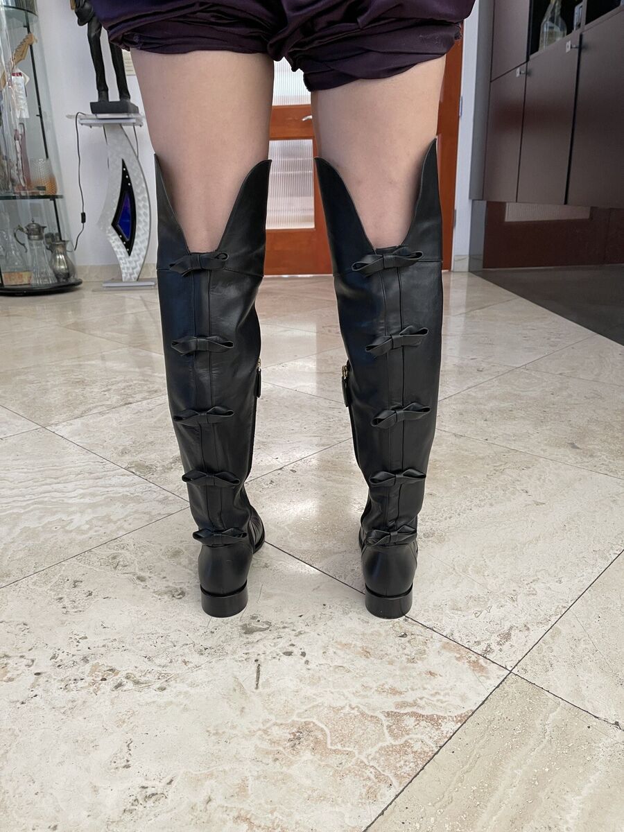 VALENTINO GARAVANI Over The Knee Bow Back New Boots Sz 38 | eBay VALENTINO GARAVANI Over The Knee Bow Back New Boots Sz 38 | eBay