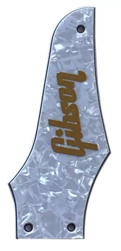For Gibson Firebird Non-Reverse"Logo"Truss Rod Cover Pickguard 4 Ply White pearl