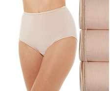 Vanity Fair Lingerie Women's Illumination Briefs 3pk - Beige Size 7/L 9684