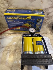 Goodyear Doppelfass Zylinder Reifen Fußpumpe Luftfüller Auto Van Fahrrad Bike
