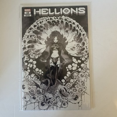 MARVEL COMICS HELLIONS #18 FEBRUARY 2022 BLACK & WHITE LTD VARIANT 1ST PRINT NM
