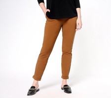 Susan Graver Weekend Premium Stretch Slim-Leg Cuff Ankle Pant, Petite X-Large