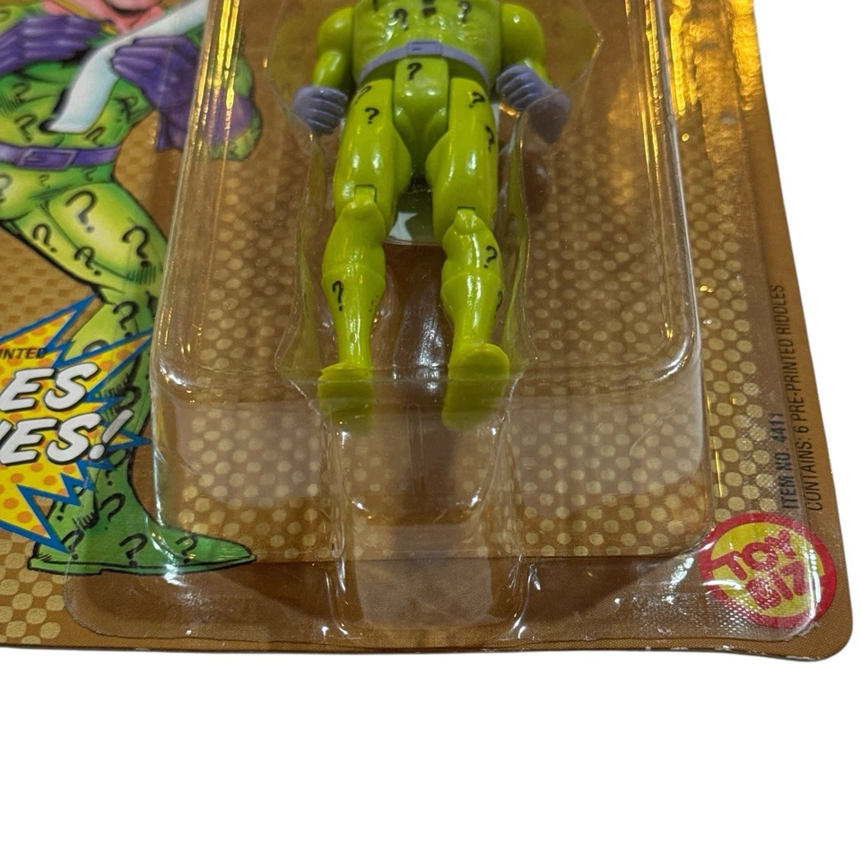 Экшн-фигурка 1989 Toy Biz DC Comics Super Heroes Riddler как новая на картонке запечатанная No4411 - Изображение 3 из 4