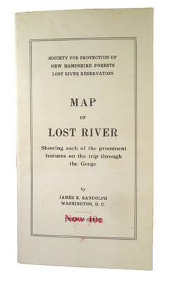 Vintage 1922 MAP OF LOST RIVER NEW HAMPSHIRE by JAMES RANDOLPH WASHIBNGON DC