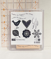 STAMPIN' UP 111602 Best Wishes More Mounted Rubber Stamp Set