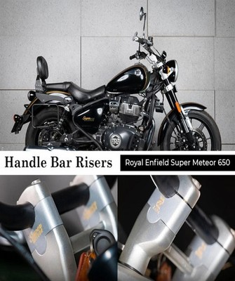 ''VERTICAL LENKER RISER, SILVER'' PASSEND FÜR ROYAL ENFIELD SUPER METEOR 650