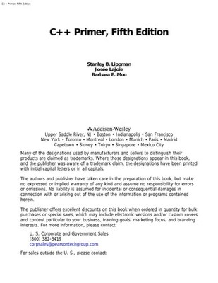 C++ Primer (5. Auflage) Stanley Lippman, Josée Lajoie, Barbara Moo 2012 Buch
