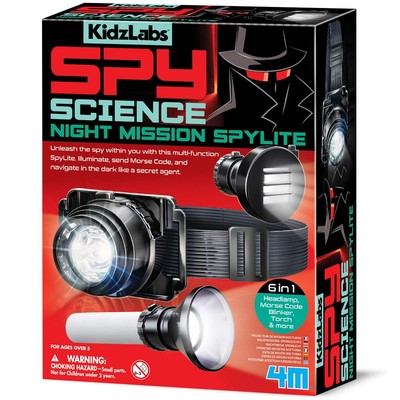 KidzLabs - Spy Science Night Mission Spylite, Detektivset mit Morsecode