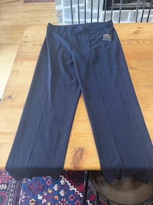NWT Ming Wang Womens 1X Navy Knit Pull On Wide Leg Pants Stretch Career