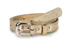 Girls Western Cowgirl Belt with Star Hole - Bling For Waist 21"-25" Gold
