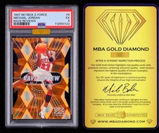 Michael Jordan 1997 Skybox Z-Force Rave Reviews #6 PSA 5 MBA Gold Diamond