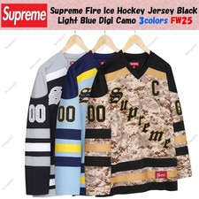 Supreme Fire Ice Hockey Jersey Black Light Blue Digi Camo 3colors FW25
