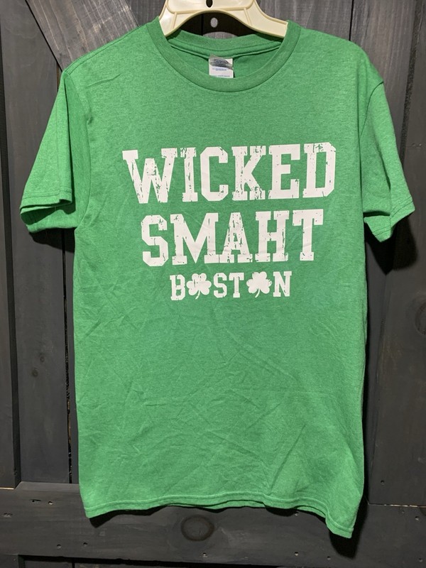 Wicked Smaht Boston Vintage DELTA Shirt Size Small Green T-Shirt 