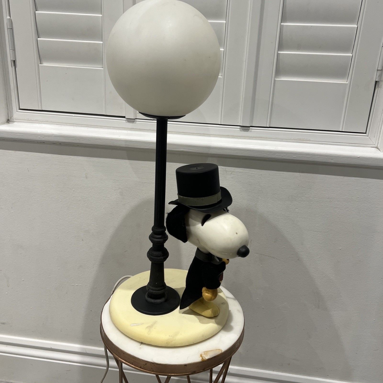 Rare Vintage Snoopy Lamp. Made in Italy. Confirmed working