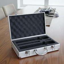Double Wireless Audio Device Case Shockproof 2-Mic Travel Case Shock-Absorbing