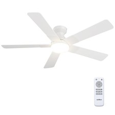 addlon Ceiling Fans with Lights, 52 inch Low Profile 52 inch, White 