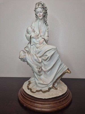 Antonio Belcari Mutter & Kind LIEBE 1985 große Skulptur auf Holzsockel 30 cm