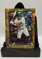 2025 Topps Chrome Update Sapphire Caleb Durbin Gold /50 RC Brewers