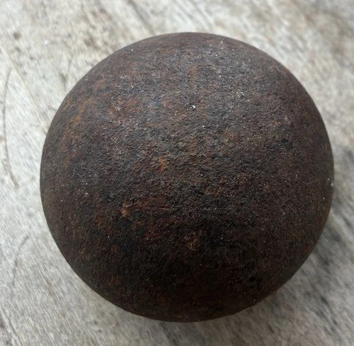 Antique Cast Iron 3-inch 3+oz Cannonball or Mill Ball