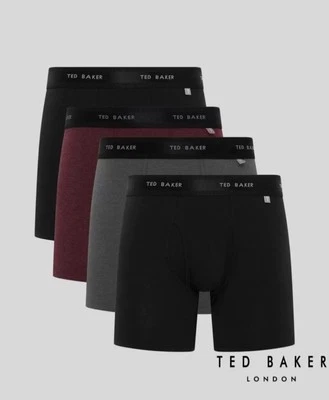 Ted Baker London Boxer Briefs Shorts 4 Pack Mens LUXURY COMFORT WAISTBAND M/L/XL